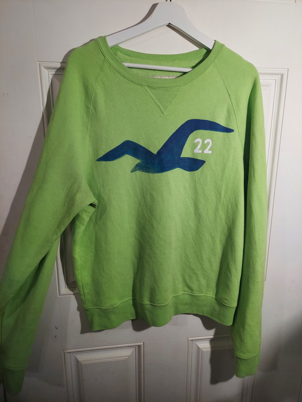 Y2K Rare Hollister Green Logo Crewneck Sweatshirt